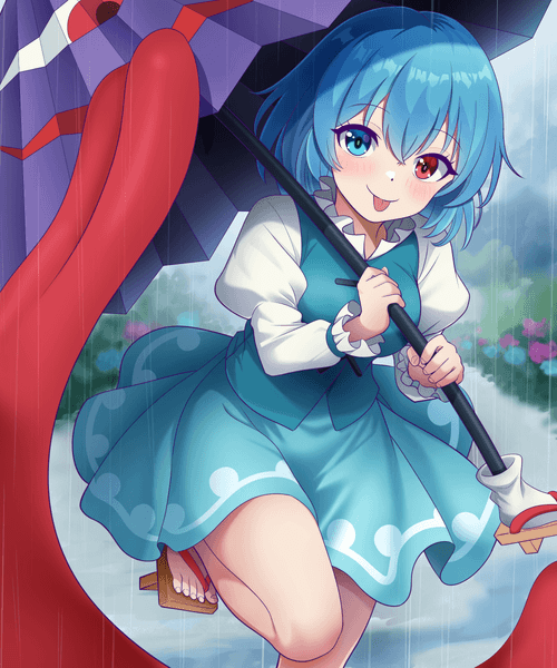 梅雨の唐傘お化け