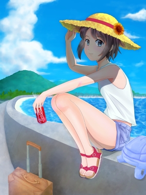 海辺にて