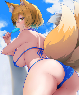 盛夏九尾納涼図